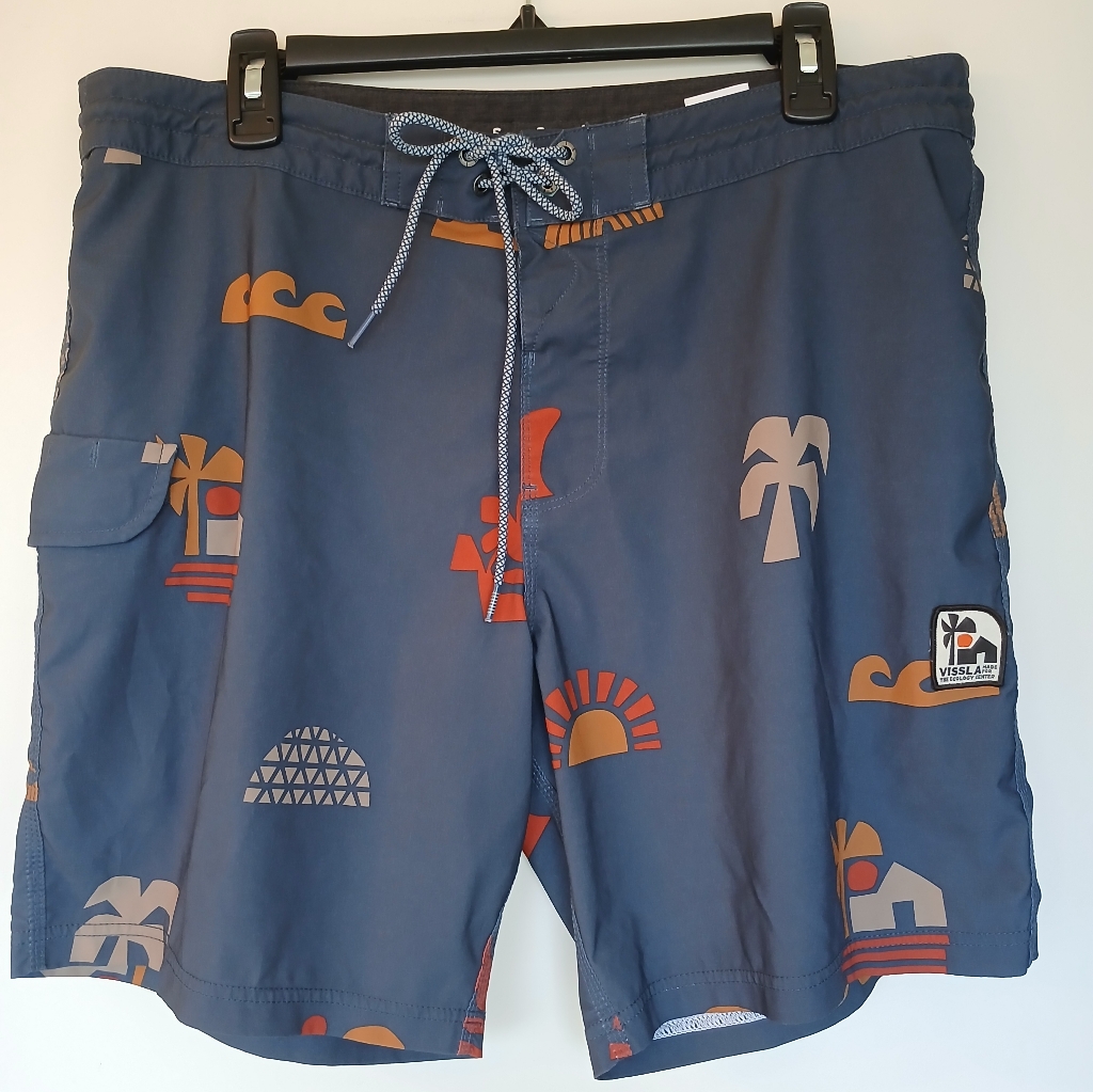 Vissla Board Shorts Dark Grey Size 36